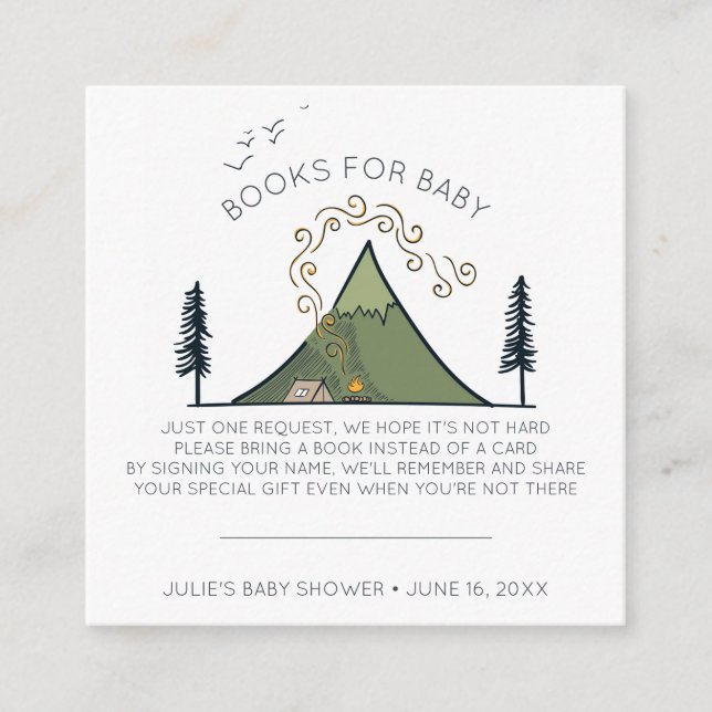 Carte D'accompagnement Demande de réservation | L'aventure commence Baby  (Devant)