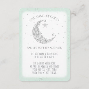 Carte D'accompagnement Demande de réservation Moon Star Baby shower Silve