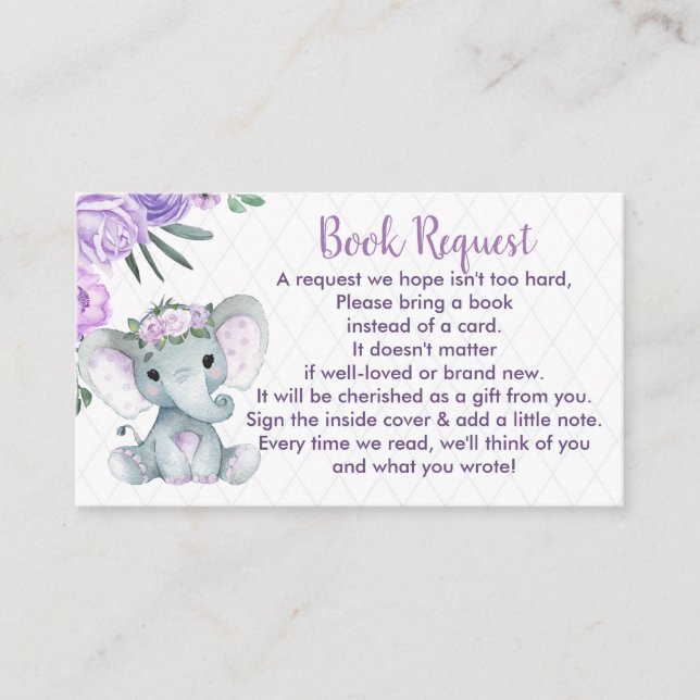 Carte D'accompagnement Demande de réservation pour bébé mignon au lieu d' (Devant)