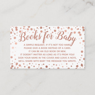 Carte D'accompagnement Demande de réservation pour bébé Rose Gold Shower 