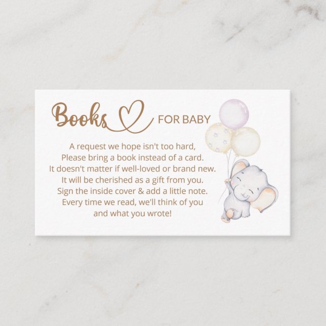 Carte D'accompagnement Demande de réservation pour le Baby shower bébé él (Devant)