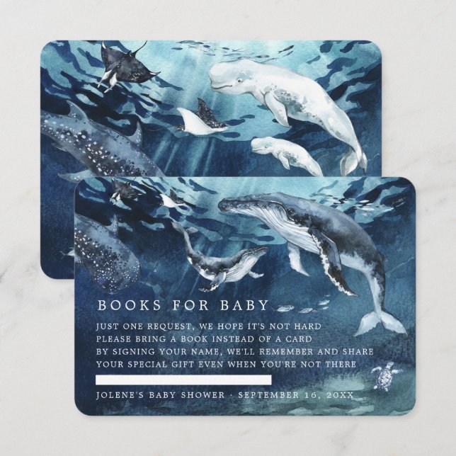 Carte D'accompagnement Demande de réservation | Sous le Baby shower de l' (Devant / Derrière)