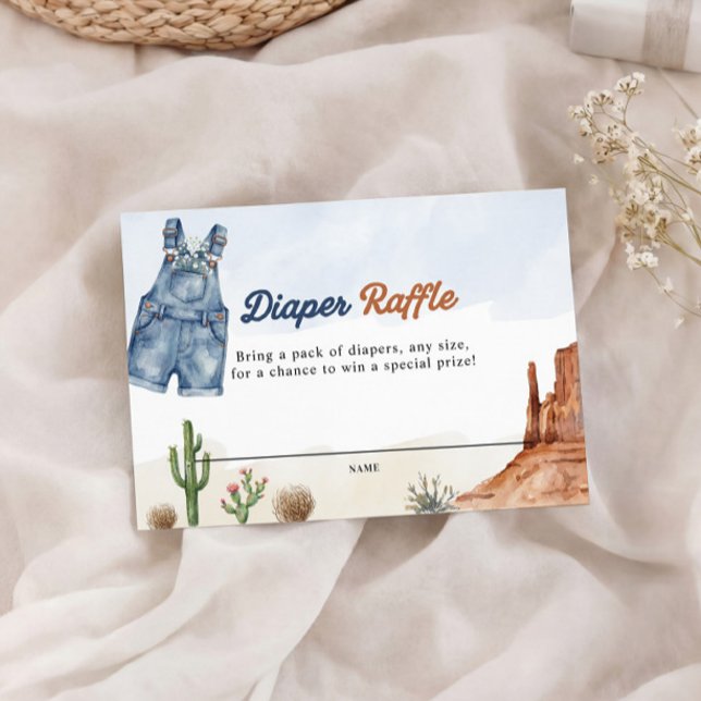 Carte D'accompagnement Denim Blue Jean Diaper Raffle Card  (Créateur téléchargé)