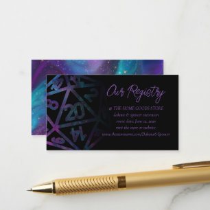 Carte D'accompagnement Dés à jouer RPG   Registre de joueurs de jeux de r