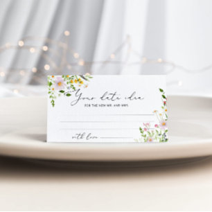 Carte D'accompagnement Des idées minimalistes pour les fleurs sauvages de