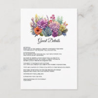 Desert Hues Floral Mariage Détails sur l'invité