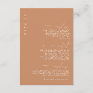 Carte D'accompagnement Desert Vibes Détails du Mariage ID1019
