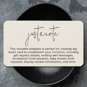 Carte D'accompagnement Design Moderne Et Minimaliste Simple À Noter