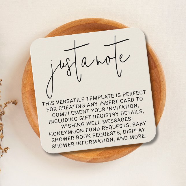 Carte D'accompagnement Design Moderne Minimal Simple Juste Un Carré À Not (Créateur téléchargé)