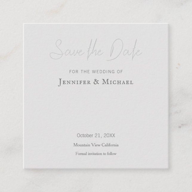 Carte D'accompagnement Design professionnel mariage Moderne Enregistrer l (Devant)