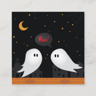 Carte D'accompagnement Dessin de la fête du costume d'Halloween fantôme b