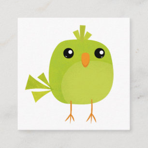 Carte D'accompagnement Dessin d'oiseau vert