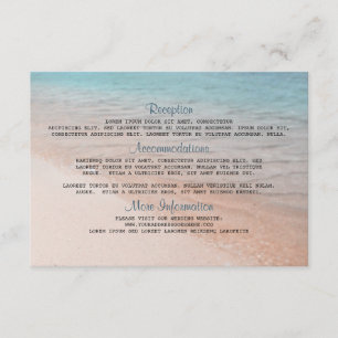 Carte D'accompagnement Destination balnéaire Détails du mariage