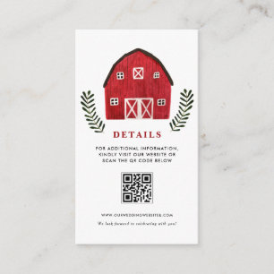 Carte D'accompagnement Détail de l'événement Code QR Aquarelle Rustique G