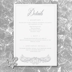 Carte D'accompagnement Détail de mariage avec oiseau et armoiries en chin