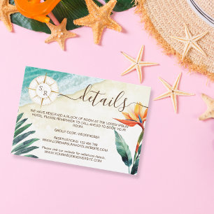 Carte D'accompagnement Détail du monogramme du passeport de destination d