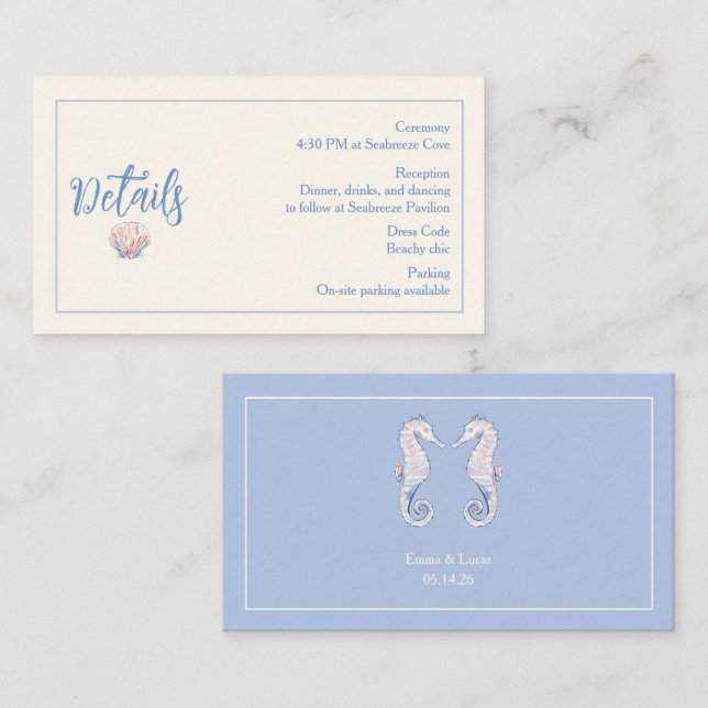 Carte D'accompagnement details (Devant / Derrière)