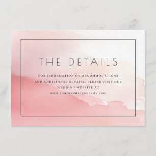 Carte D'accompagnement Détails aquarelle rose sereins