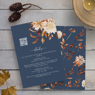 Carte D'accompagnement Détails d'automne de la marine