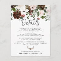 Détails de Invité de Mariage Floral Bohème Campagn