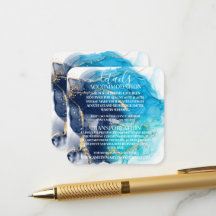 Détails de l'encre alcoolique bleu or personnalisé
