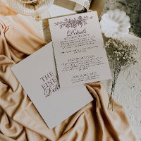 Détails de mariage bohème floral marron chocolat f