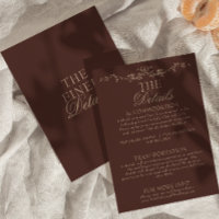 Détails de mariage bohème floral marron chocolat f