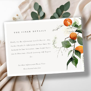 Carte D'accompagnement Détails de mariage botanique Bohème Chic Fleur d'O
