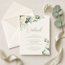 Détails de mariage botanique moderne personnalisés