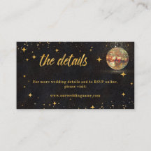 Détails de mariage boule disco étoile pailletée or