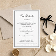 Détails de mariage classique élégant noir et blanc