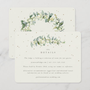 Carte D'accompagnement Détails de mariage Crème de Symphorine + Tige d'Eu