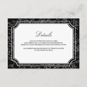 Carte D'accompagnement Détails de mariage dans l'art noir victorien à tra