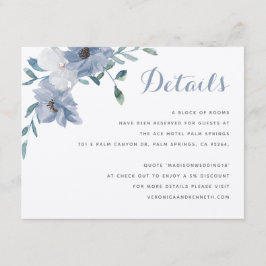Carte D'accompagnement Détails de mariage de crête de monogramme