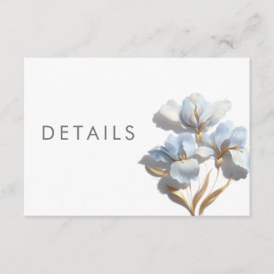Carte D'accompagnement Détails de mariage de lys stylisé 3D
