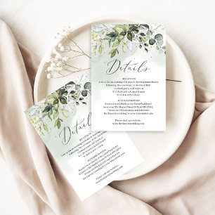 Carte D'accompagnement Détails de mariage dorés feuilles de verdure boho