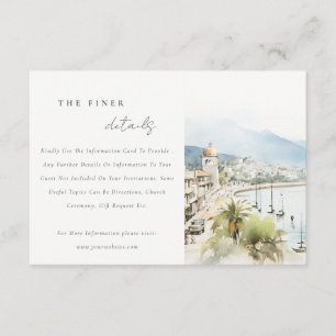 Carte D'accompagnement Détails de mariage du paysage de Santa Marta Colom