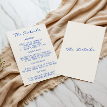 Détails de mariage élégants en bleu et blanc