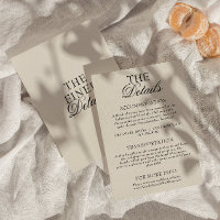 Détails de mariage élégants en crème noir Old Mone