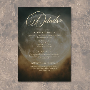Carte D'accompagnement Détails de mariage gothique sombre avec arche sous