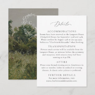 Carte D'accompagnement Détails de mariage inspirés de l'art ancien et du