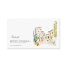 Détails de mariage italien à l'aquarelle en Toscan
