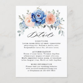 Carte D'accompagnement Détails de mariage Rose Poussiéreux Rose Foncé Ble