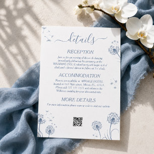 Carte D'accompagnement Détails de mariage rustique avec fleurs sauvages b