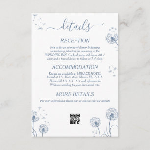 Carte D'accompagnement Détails de mariage rustique avec fleurs sauvages b
