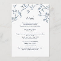 Détails de mariage Toile française bleue et blanch