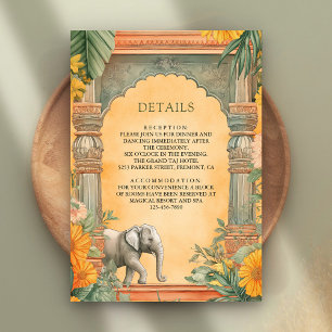 Carte D'accompagnement Détails de mariage traditionnel sud-indien