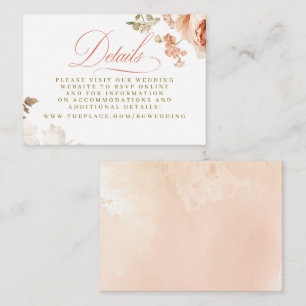 Carte D'accompagnement Détails de mariage victorien botanique floral peti
