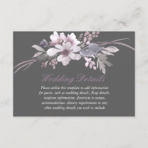 Détails de réception de mariage floral élégant d'h