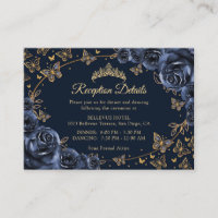 Détails de réception de Quinceanera Or Navy